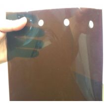 Vinyl Strips - Door Replacement Strips - Amber Weld Strip - 8 in. width (thickness: 0.08 in.) X 92 in. (7 ft 8 in.) height - Pack of 4 Strips