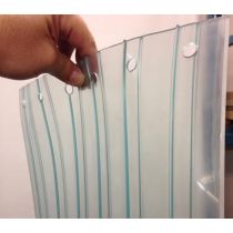 Vinyl Strips - Door Replacement Strips - Low Temp Ribbed - 8 in. width (thickness: 0.072 in.) X 90 in. (7 ft 6 in.) height - Pack of 4 Strips