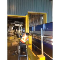 Conveyor Strip Door Curtain - 60 in. Width X 60 in. Height - Standard Smooth (Clear) - 8 in. Strips with 50% overlap