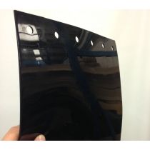 Vinyl Strips - Door Replacement Strips - Black Opaque Strip - 8 in. width (thickness: 0.08 in.) X 90 in. (7 ft 6 in.) height - Pack of 4 Strips