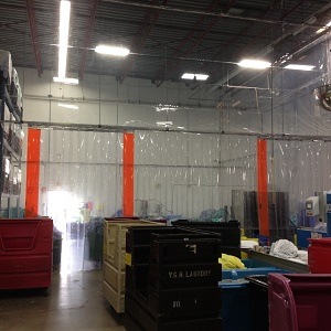 PVC Strips and Solid Curtain Enclosure